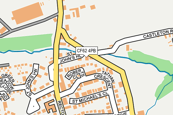 CF62 4PB map - OS OpenMap – Local (Ordnance Survey)