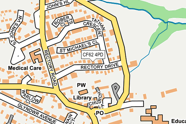 CF62 4PD map - OS OpenMap – Local (Ordnance Survey)