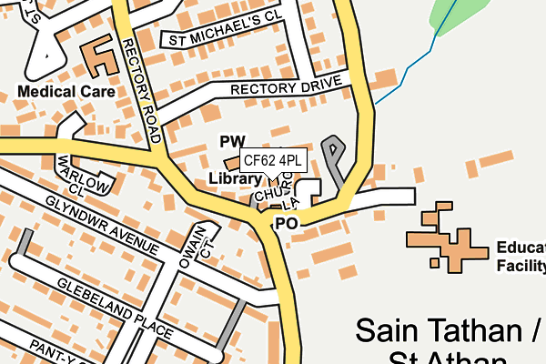 CF62 4PL map - OS OpenMap – Local (Ordnance Survey)