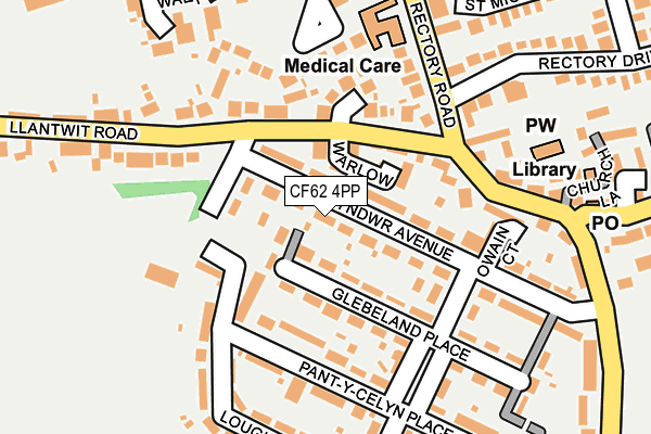 CF62 4PP map - OS OpenMap – Local (Ordnance Survey)