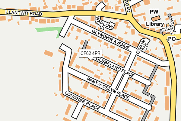 CF62 4PR map - OS OpenMap – Local (Ordnance Survey)