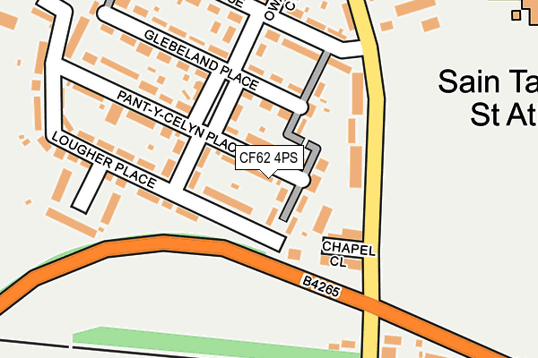 CF62 4PS map - OS OpenMap – Local (Ordnance Survey)