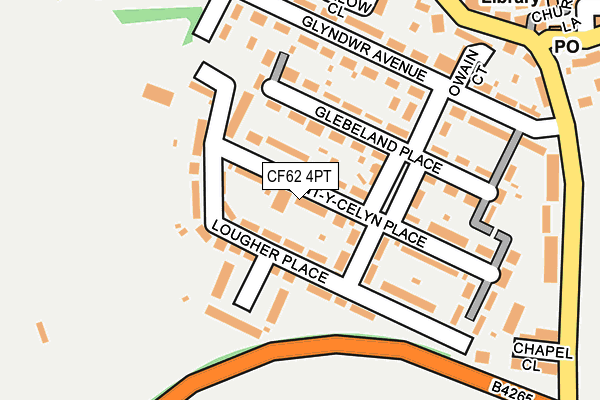 CF62 4PT map - OS OpenMap – Local (Ordnance Survey)