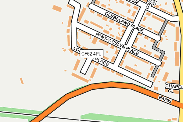 CF62 4PU map - OS OpenMap – Local (Ordnance Survey)