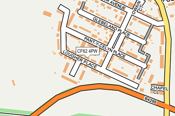 CF62 4PW map - OS OpenMap – Local (Ordnance Survey)