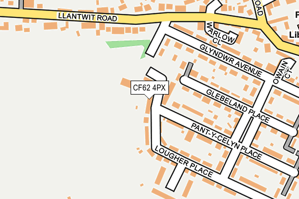 CF62 4PX map - OS OpenMap – Local (Ordnance Survey)