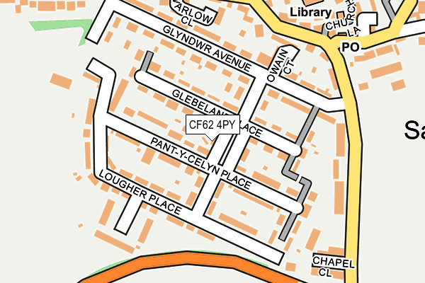 CF62 4PY map - OS OpenMap – Local (Ordnance Survey)