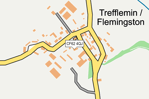CF62 4QJ map - OS OpenMap – Local (Ordnance Survey)