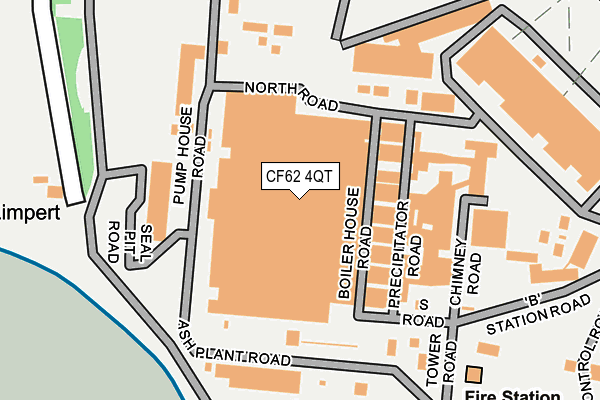 CF62 4QT map - OS OpenMap – Local (Ordnance Survey)