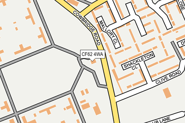 CF62 4WA map - OS OpenMap – Local (Ordnance Survey)