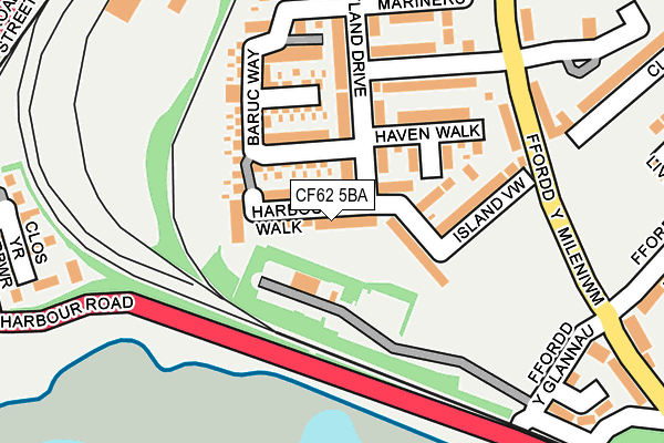 CF62 5BA map - OS OpenMap – Local (Ordnance Survey)