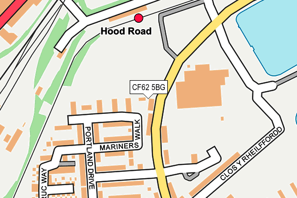 CF62 5BG map - OS OpenMap – Local (Ordnance Survey)