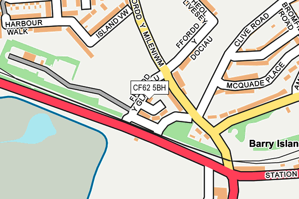 CF62 5BH map - OS OpenMap – Local (Ordnance Survey)