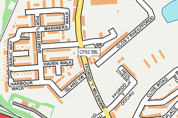 CF62 5BL map - OS OpenMap – Local (Ordnance Survey)