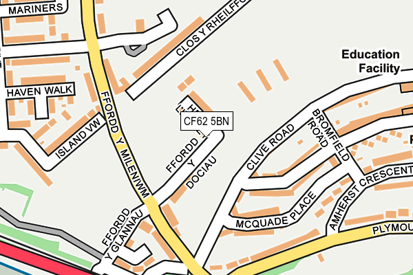 CF62 5BN map - OS OpenMap – Local (Ordnance Survey)