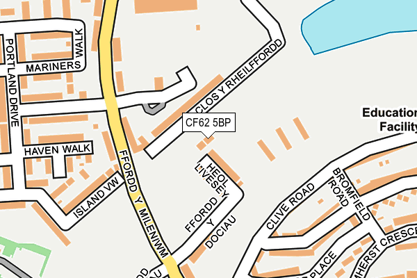 CF62 5BP map - OS OpenMap – Local (Ordnance Survey)
