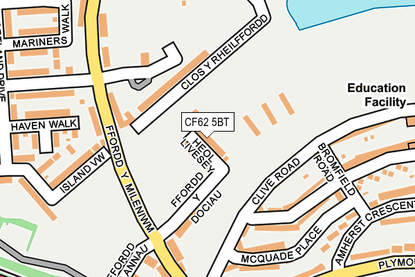 CF62 5BT map - OS OpenMap – Local (Ordnance Survey)