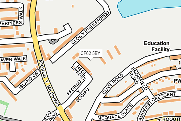 CF62 5BY map - OS OpenMap – Local (Ordnance Survey)