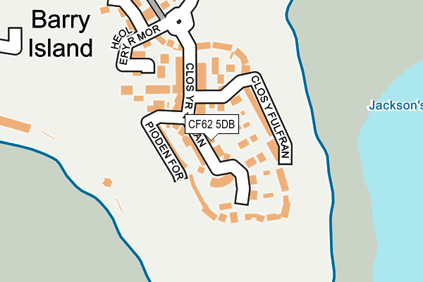 CF62 5DB map - OS OpenMap – Local (Ordnance Survey)