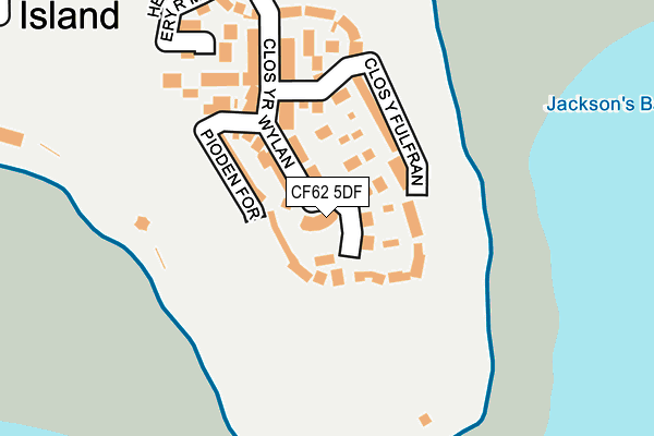 CF62 5DF map - OS OpenMap – Local (Ordnance Survey)