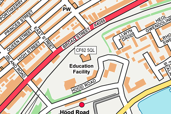 CF62 5QL map - OS OpenMap – Local (Ordnance Survey)