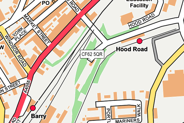 CF62 5QR map - OS OpenMap – Local (Ordnance Survey)