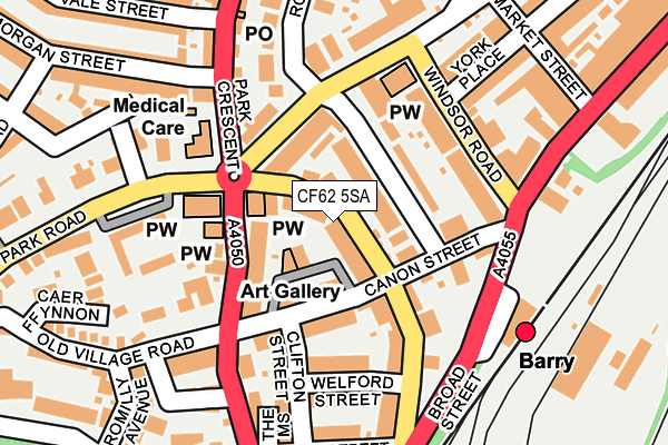 CF62 5SA map - OS OpenMap – Local (Ordnance Survey)