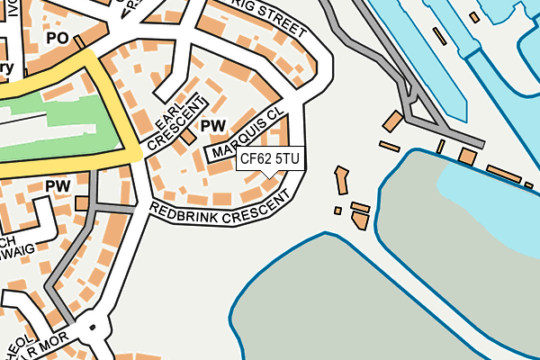 CF62 5TU map - OS OpenMap – Local (Ordnance Survey)