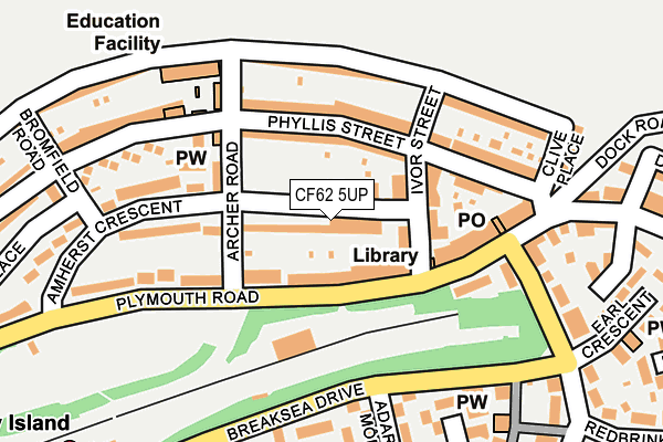 CF62 5UP map - OS OpenMap – Local (Ordnance Survey)