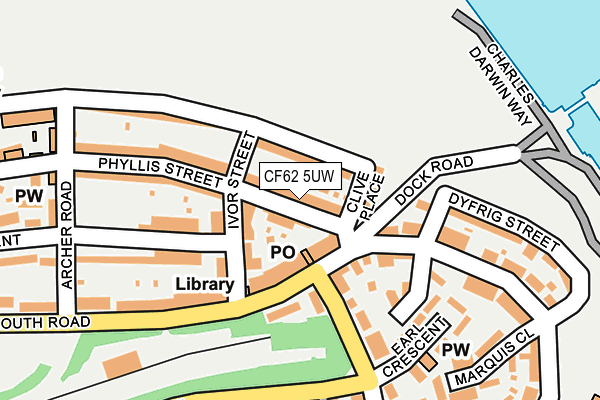 CF62 5UW map - OS OpenMap – Local (Ordnance Survey)