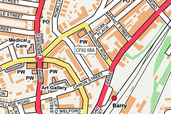 CF62 6BA map - OS OpenMap – Local (Ordnance Survey)