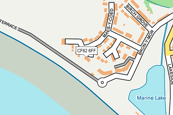 CF62 6FF map - OS OpenMap – Local (Ordnance Survey)
