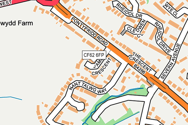 CF62 6FP map - OS OpenMap – Local (Ordnance Survey)