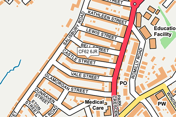 CF62 6JR map - OS OpenMap – Local (Ordnance Survey)