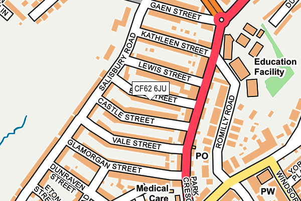 CF62 6JU map - OS OpenMap – Local (Ordnance Survey)