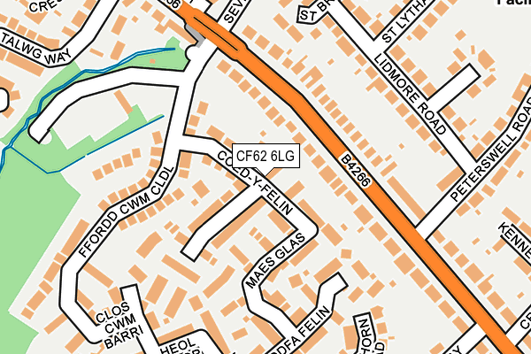 CF62 6LG map - OS OpenMap – Local (Ordnance Survey)