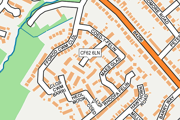 CF62 6LN map - OS OpenMap – Local (Ordnance Survey)