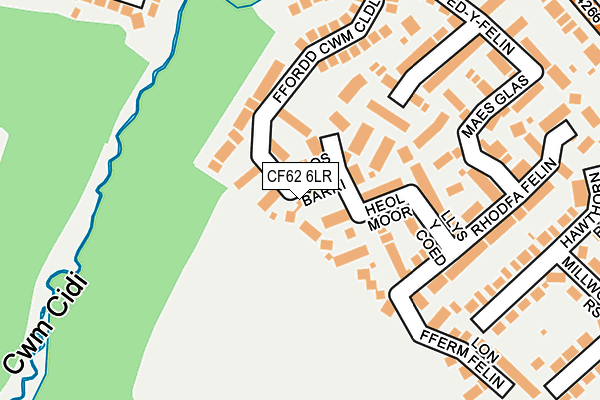 CF62 6LR map - OS OpenMap – Local (Ordnance Survey)