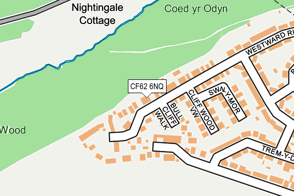 CF62 6NQ map - OS OpenMap – Local (Ordnance Survey)