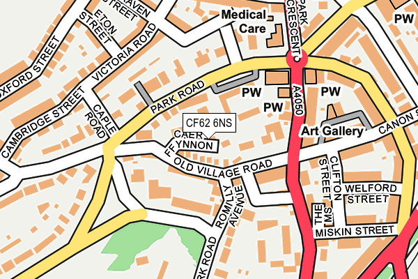 CF62 6NS map - OS OpenMap – Local (Ordnance Survey)