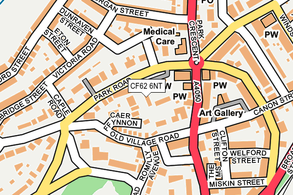 CF62 6NT map - OS OpenMap – Local (Ordnance Survey)
