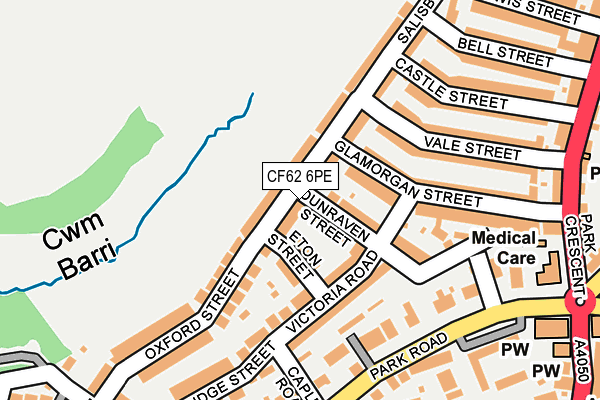 CF62 6PE map - OS OpenMap – Local (Ordnance Survey)