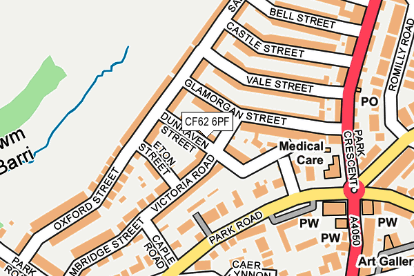 CF62 6PF map - OS OpenMap – Local (Ordnance Survey)
