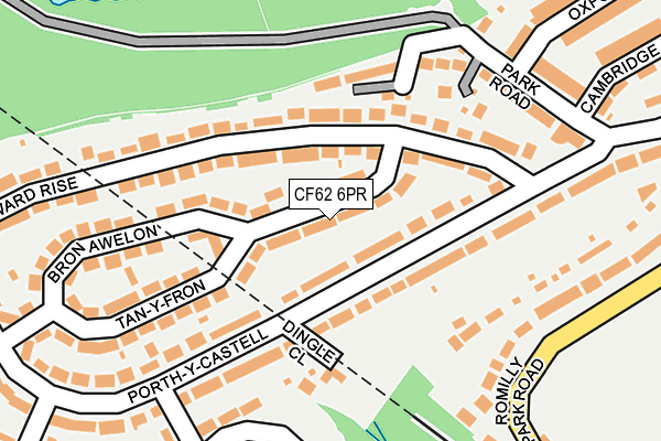 CF62 6PR map - OS OpenMap – Local (Ordnance Survey)
