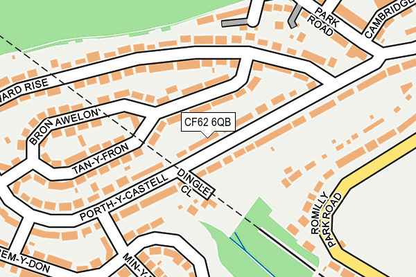 CF62 6QB map - OS OpenMap – Local (Ordnance Survey)