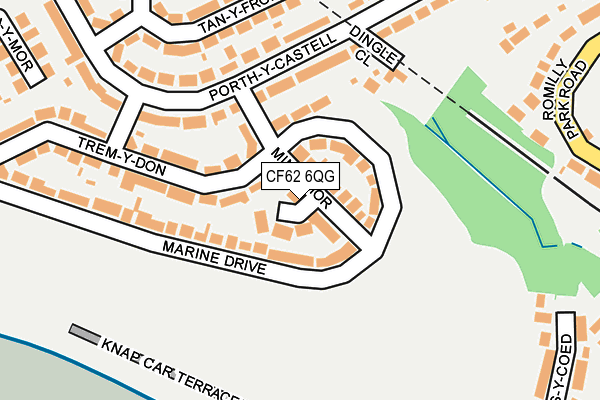 CF62 6QG map - OS OpenMap – Local (Ordnance Survey)