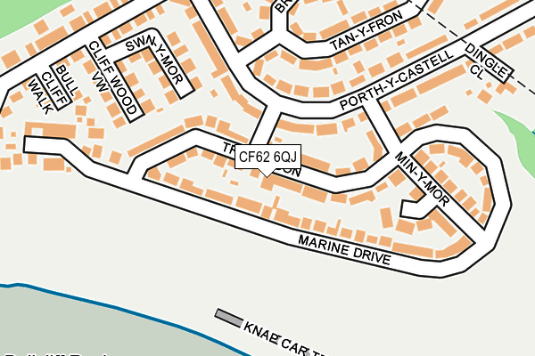 CF62 6QJ map - OS OpenMap – Local (Ordnance Survey)