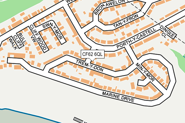 CF62 6QL map - OS OpenMap – Local (Ordnance Survey)