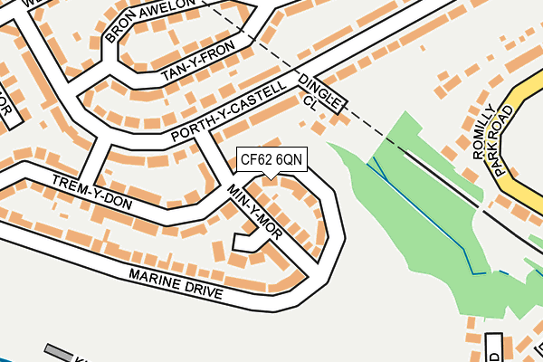 CF62 6QN map - OS OpenMap – Local (Ordnance Survey)