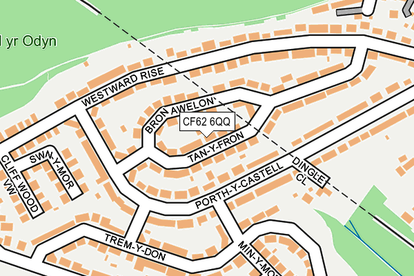 CF62 6QQ map - OS OpenMap – Local (Ordnance Survey)